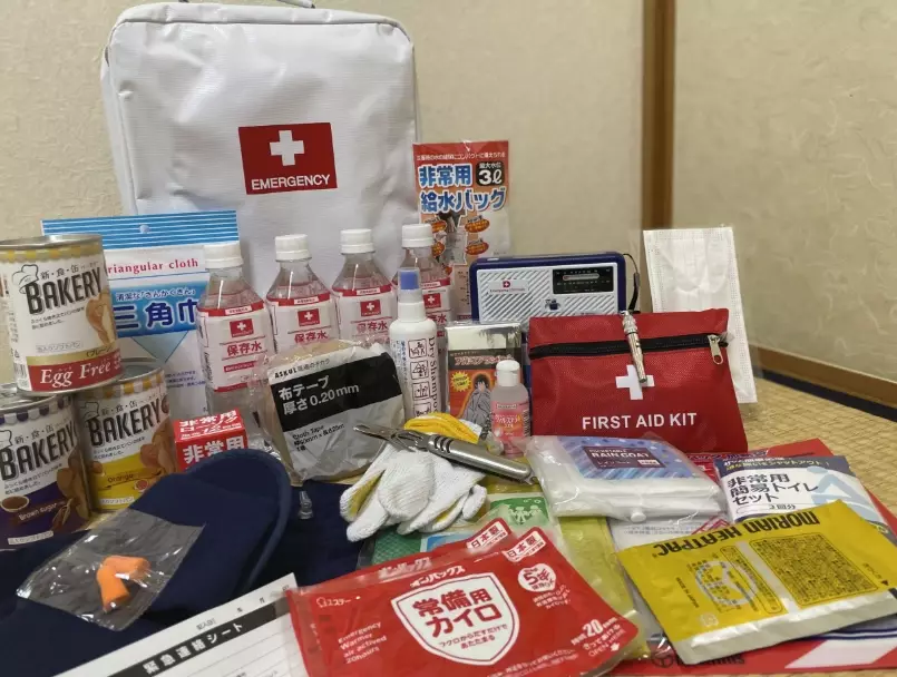 Emergency bag list Japan